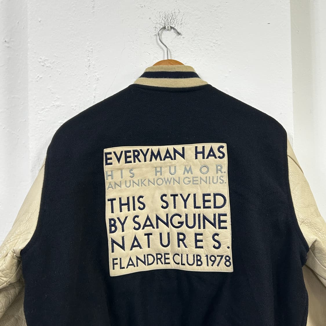 90’s FLANDRE 리얼레더 울 바시티  상품이미지7