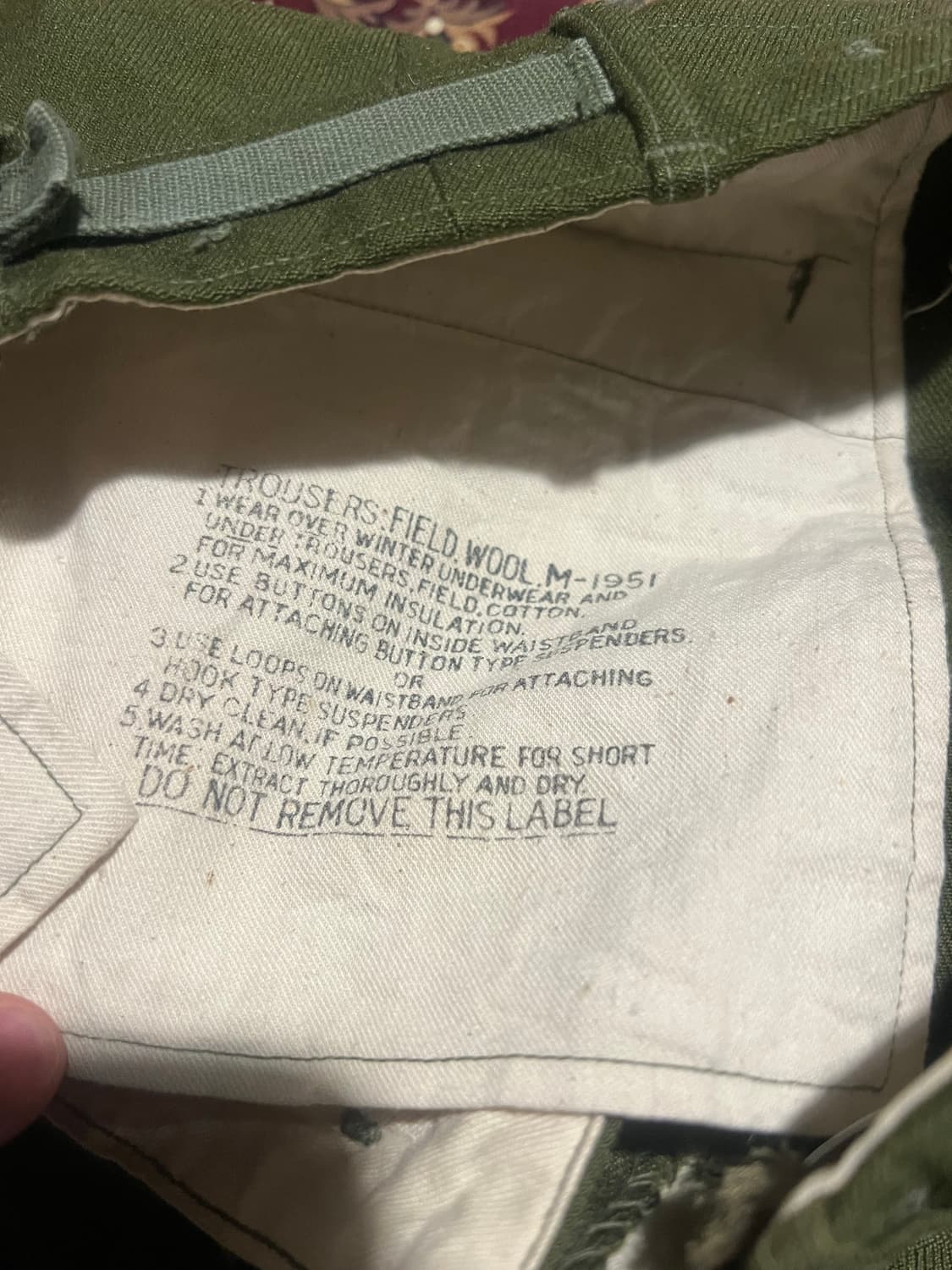 미군 오리지널 M-51 울 필드 팬츠 상품이미지4