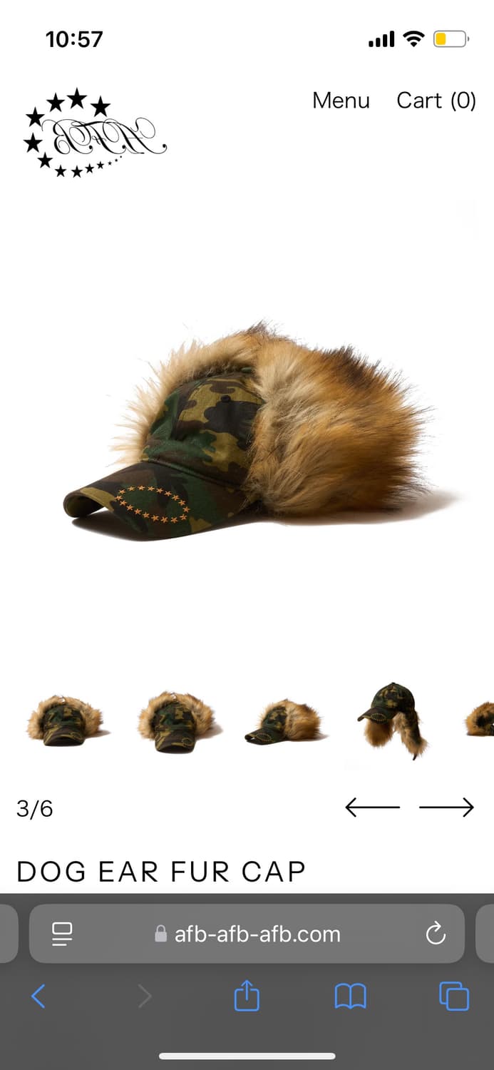 afb DOG EAR FUR CAP 상품이미지2