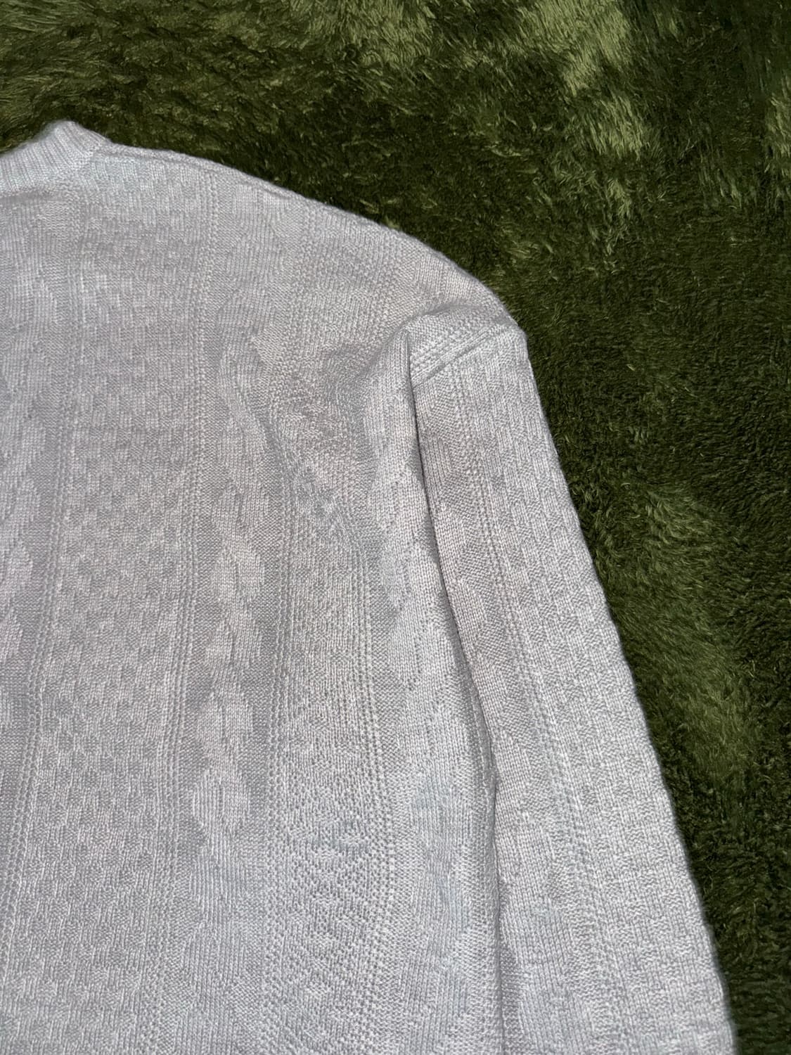 [XL] 아조바이아조 오버사이즈드 니트 앤 스웻셔츠 멜란지 그레이 상품이미지9