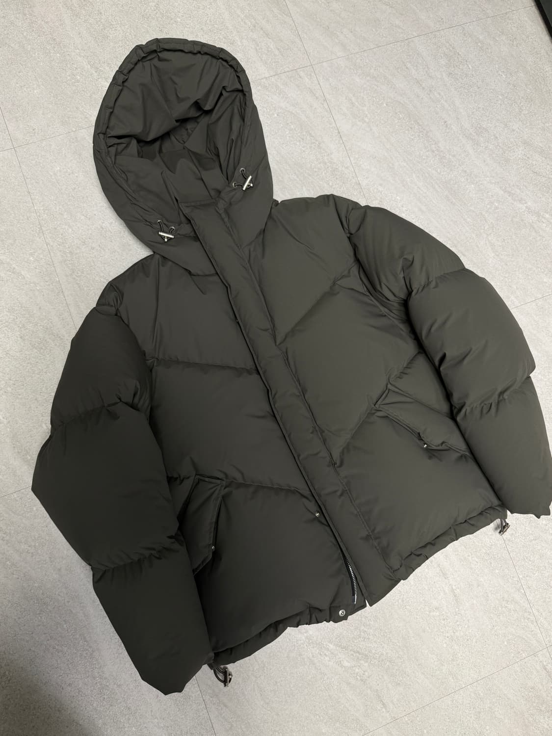 (M) 애프터프레이 쉘후디 푸퍼 다운 재킷 카키 상품이미지1