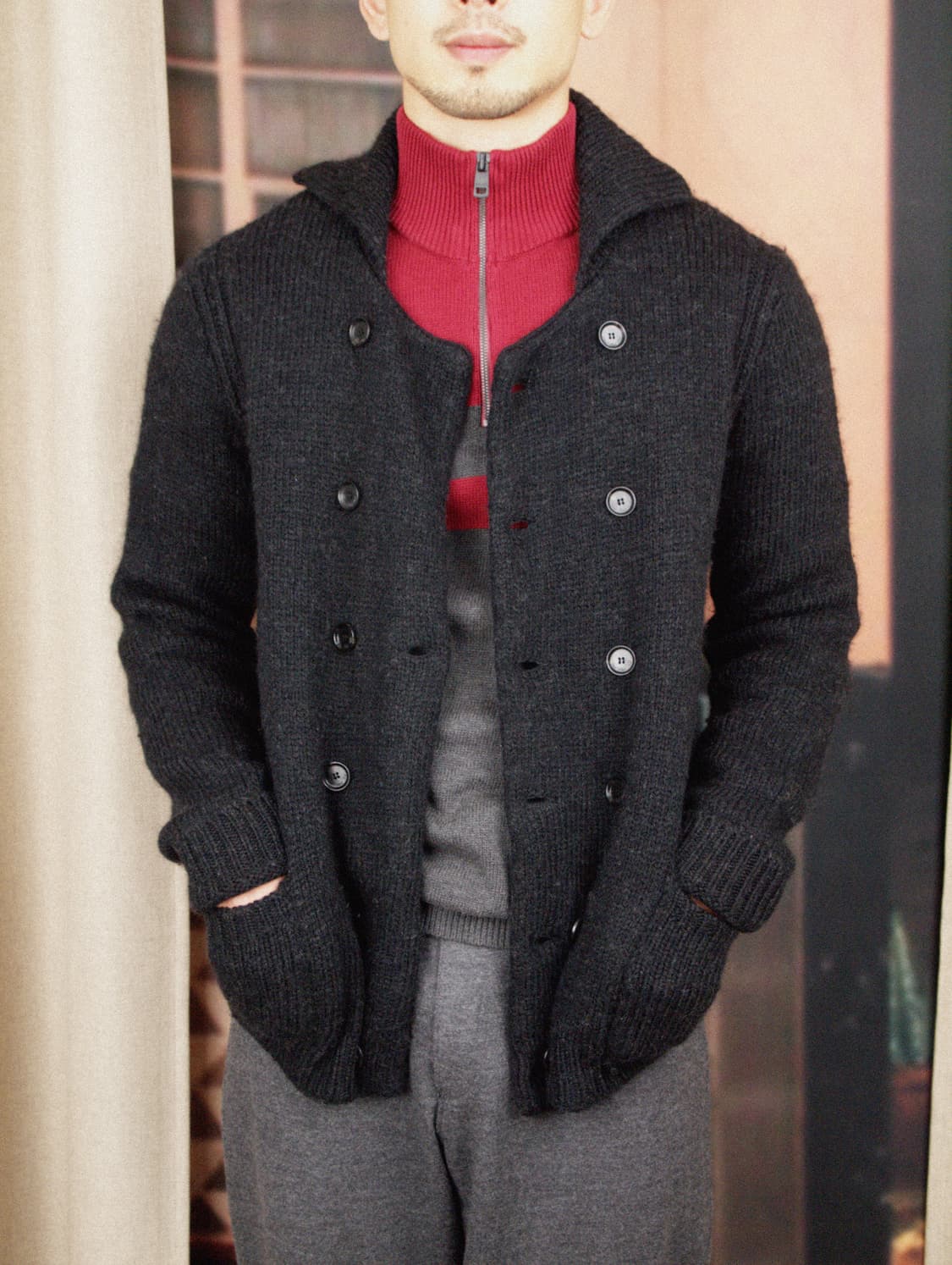 Wool Double Breasted Jacket 상품이미지2