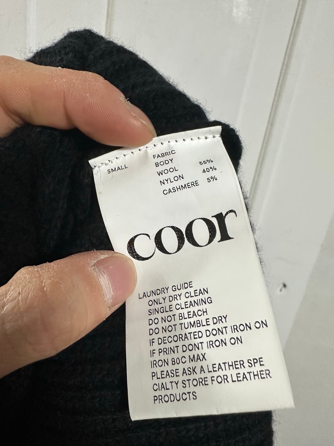 쿠어 캐시팝 트위드 크루넥 니트 상품이미지4