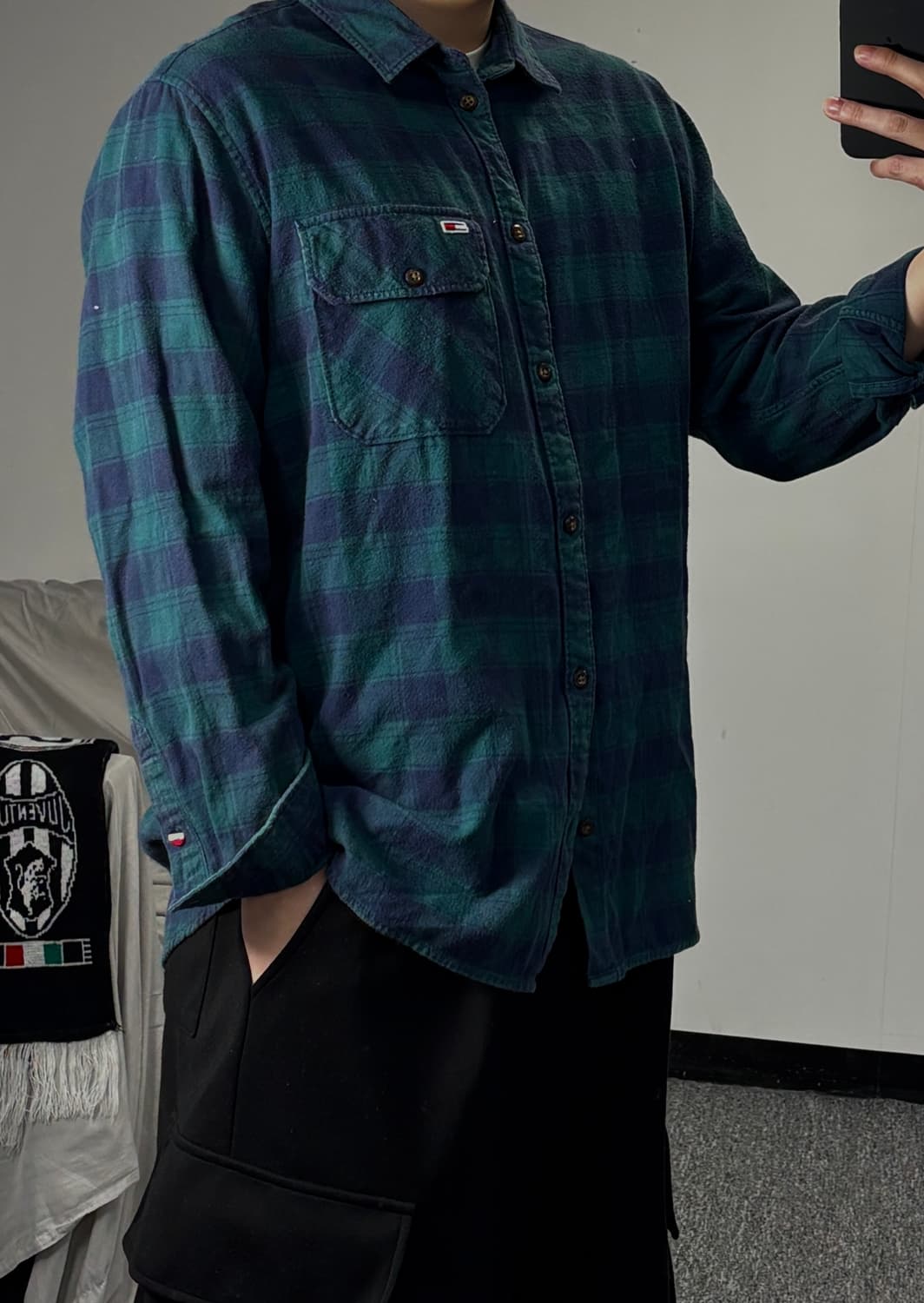 타미 진스 플란넬 체크 셔츠  상품이미지2