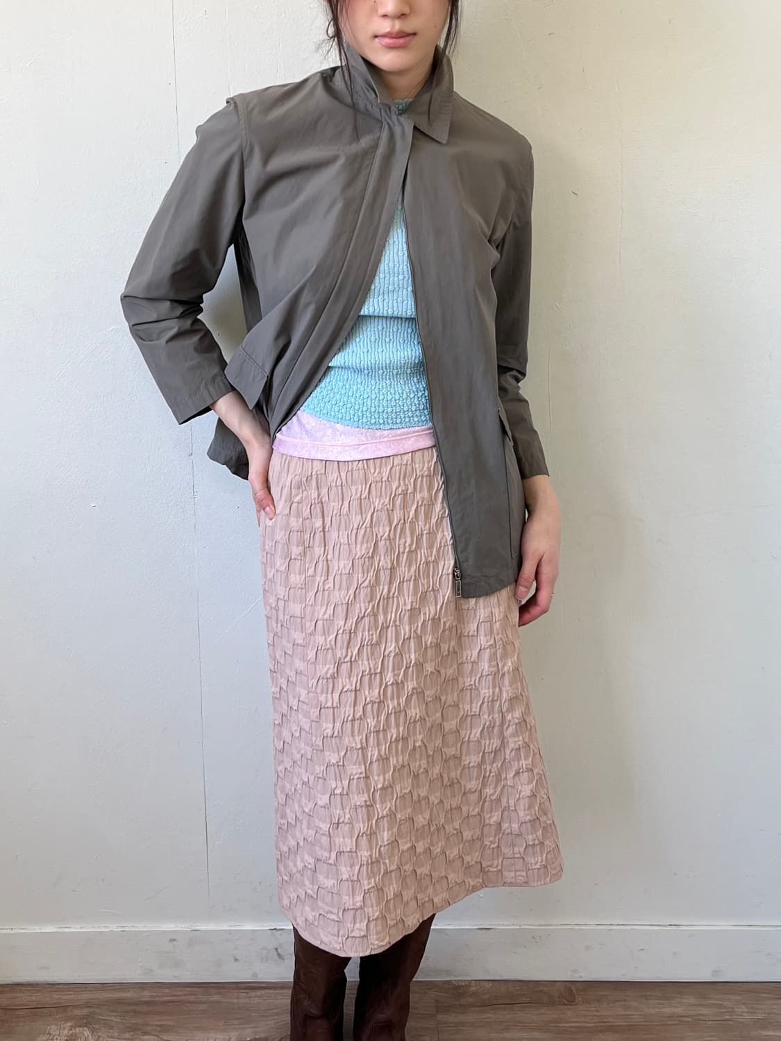 MaxMara 나일론 카라 자켓 상품이미지6