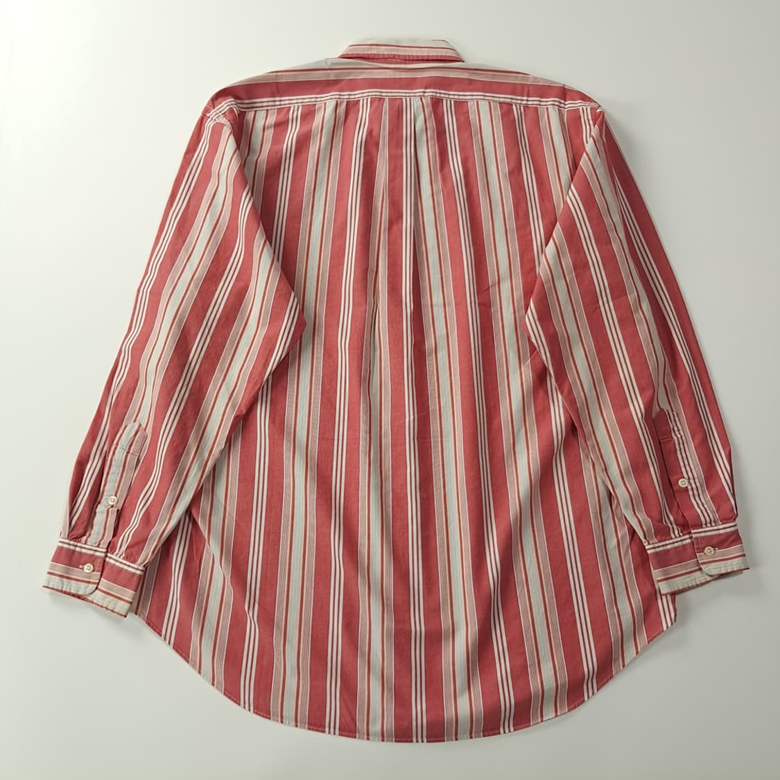 CK301 L 폴로 90s 워시드 레드 프레피 스트라이프 셔츠 남방 상품이미지6