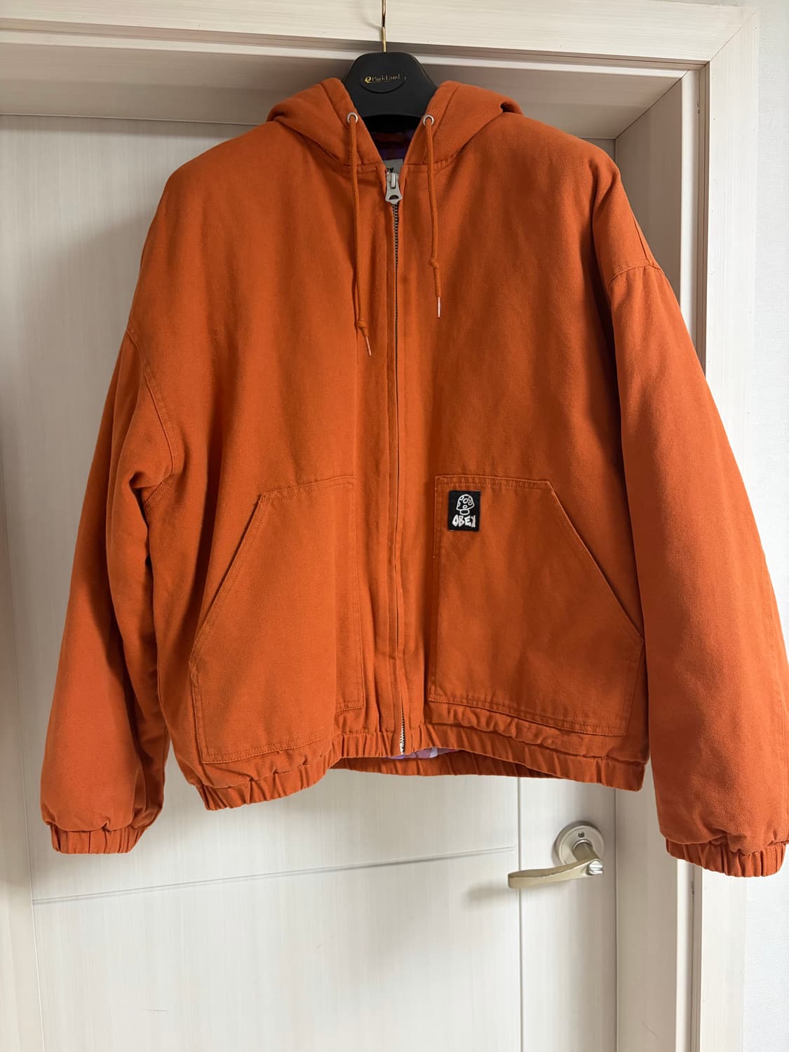 [XL] 오베이 베이컨트 후드 워크자켓 오렌지/퍼플 상품이미지2