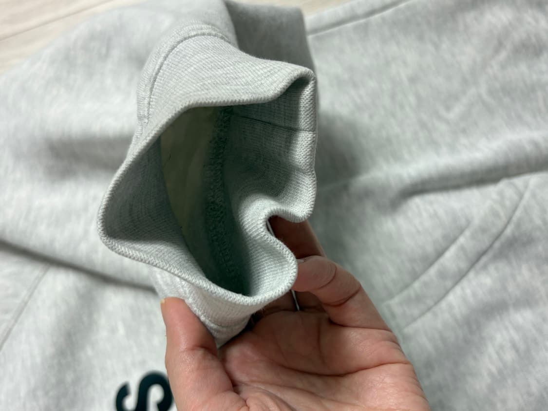 에센셜 후드티 라이트 그레이 L사이즈 상품이미지4