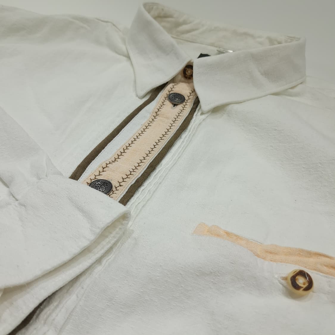 CL969 2XL OS 독일 트라흐텐 바바리안 알펜 화이트 셔츠 남방 상품이미지4