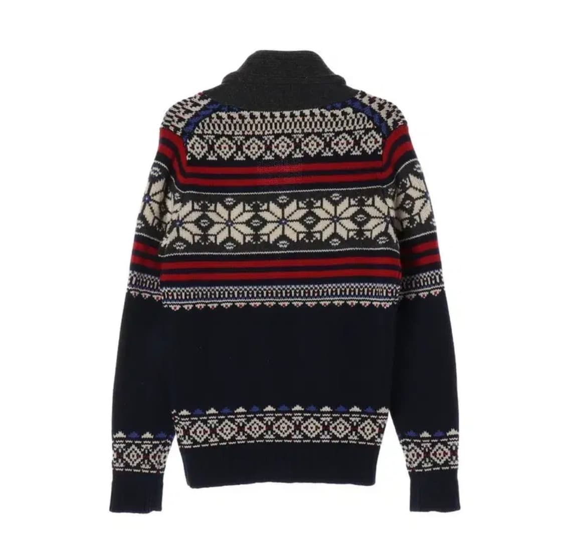 타미힐피거 에스닉패턴 숄카라 울 가디건 S 무료배송 상품이미지2