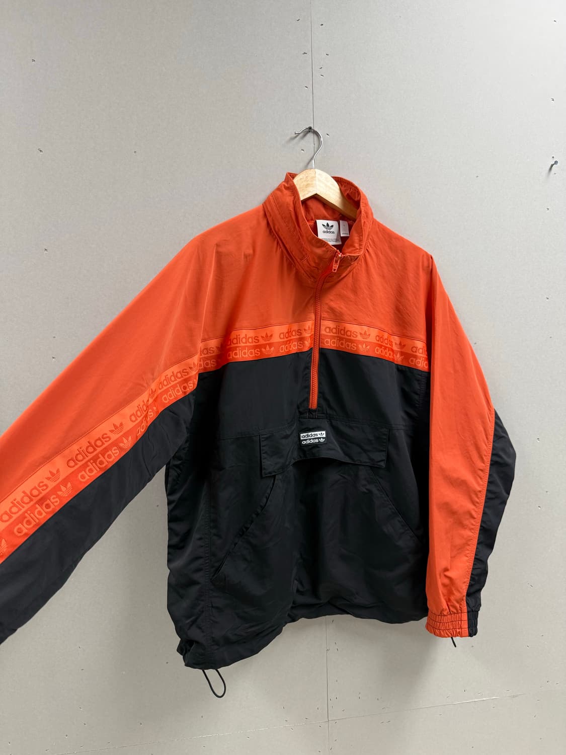 남성 L / 아디다스 바람막이 아노락 자켓 블랙/오렌지 상품이미지3