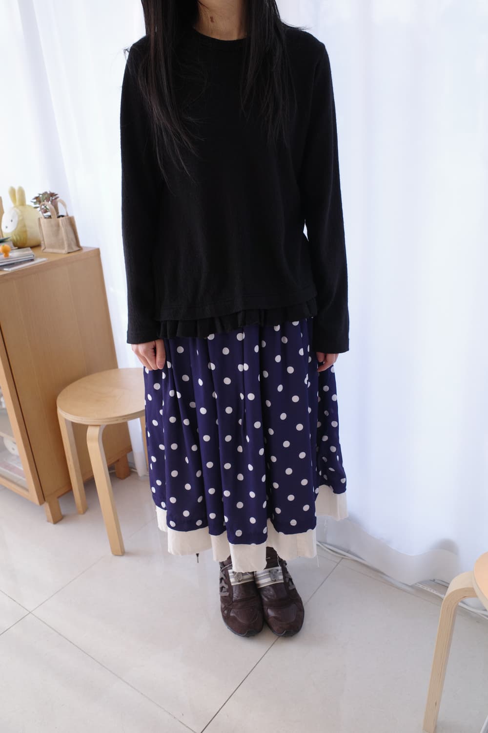 Dot layered skirt 상품이미지2