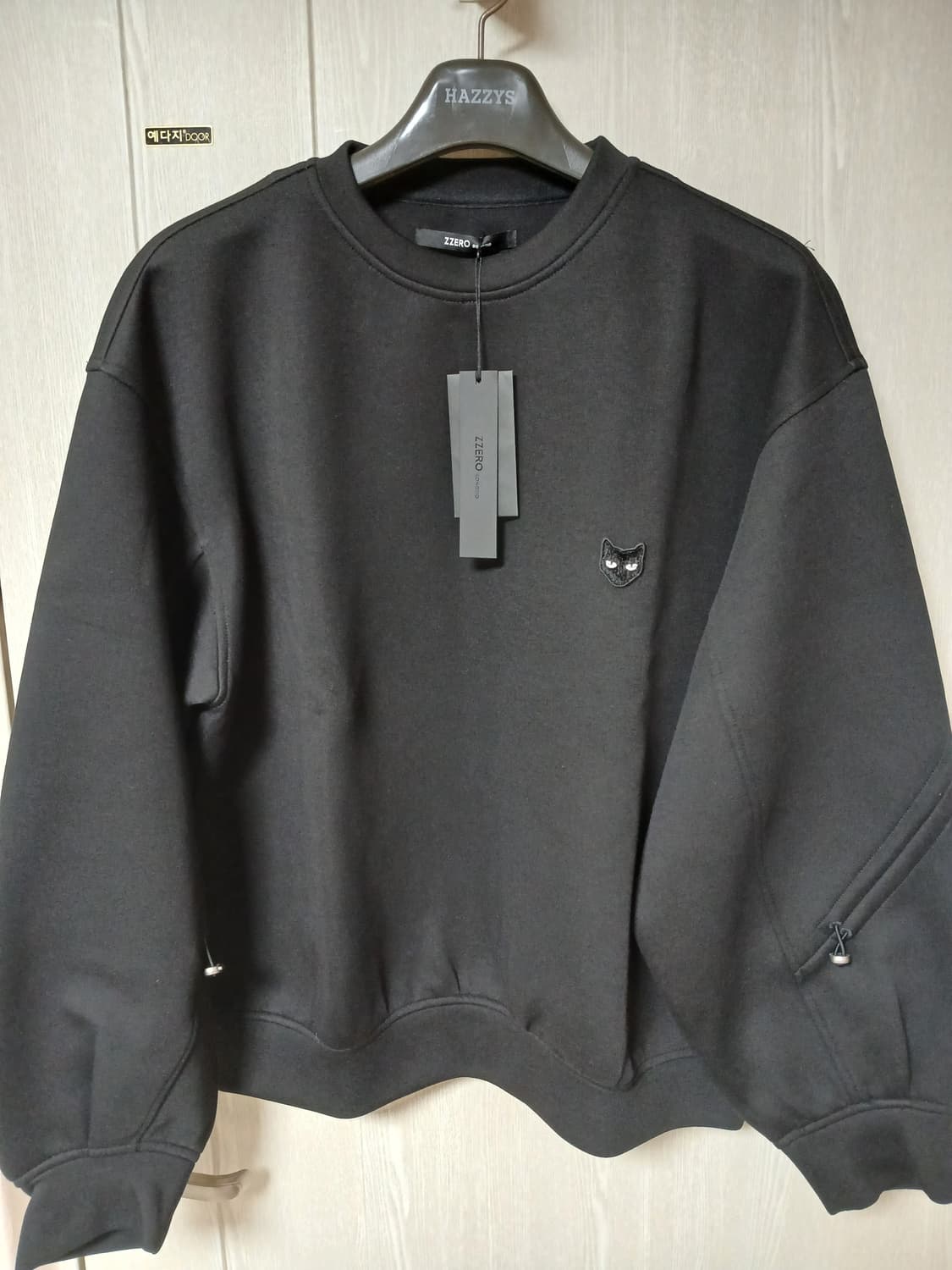 송지오 지제로 스웻셔츠 맨투맨 M(48) 블랙 새상품 상품이미지1