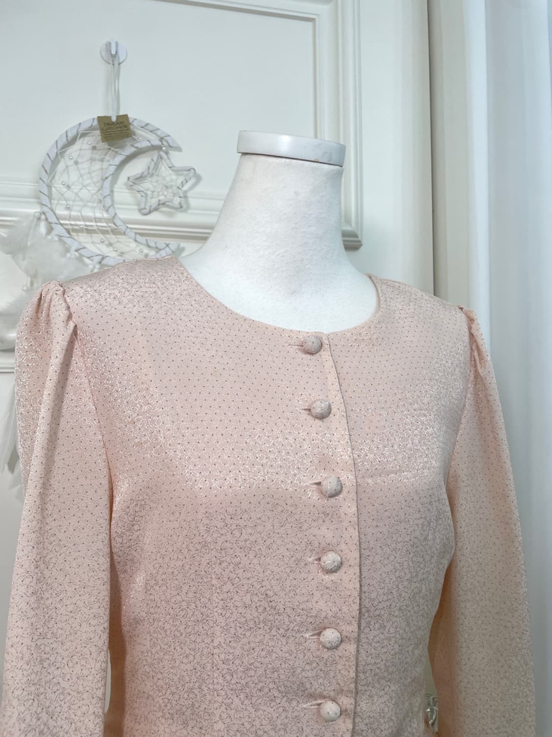 coral pink silver dot ruffle jacket opc 상품이미지5