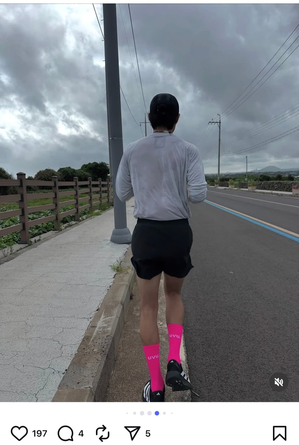 [새상품-SM/LXL] UVU Running Sock Pink 상품이미지3