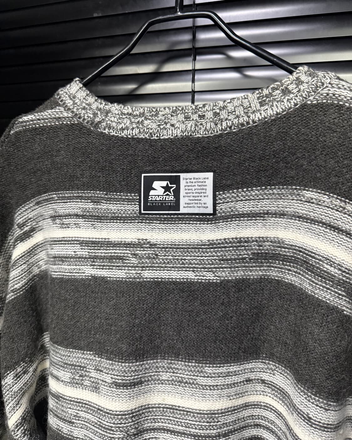 스타터 스트라이프 니트 스웨터 오버핏 M 95 에스닉 스트릿 고스펑크 락 상품이미지4