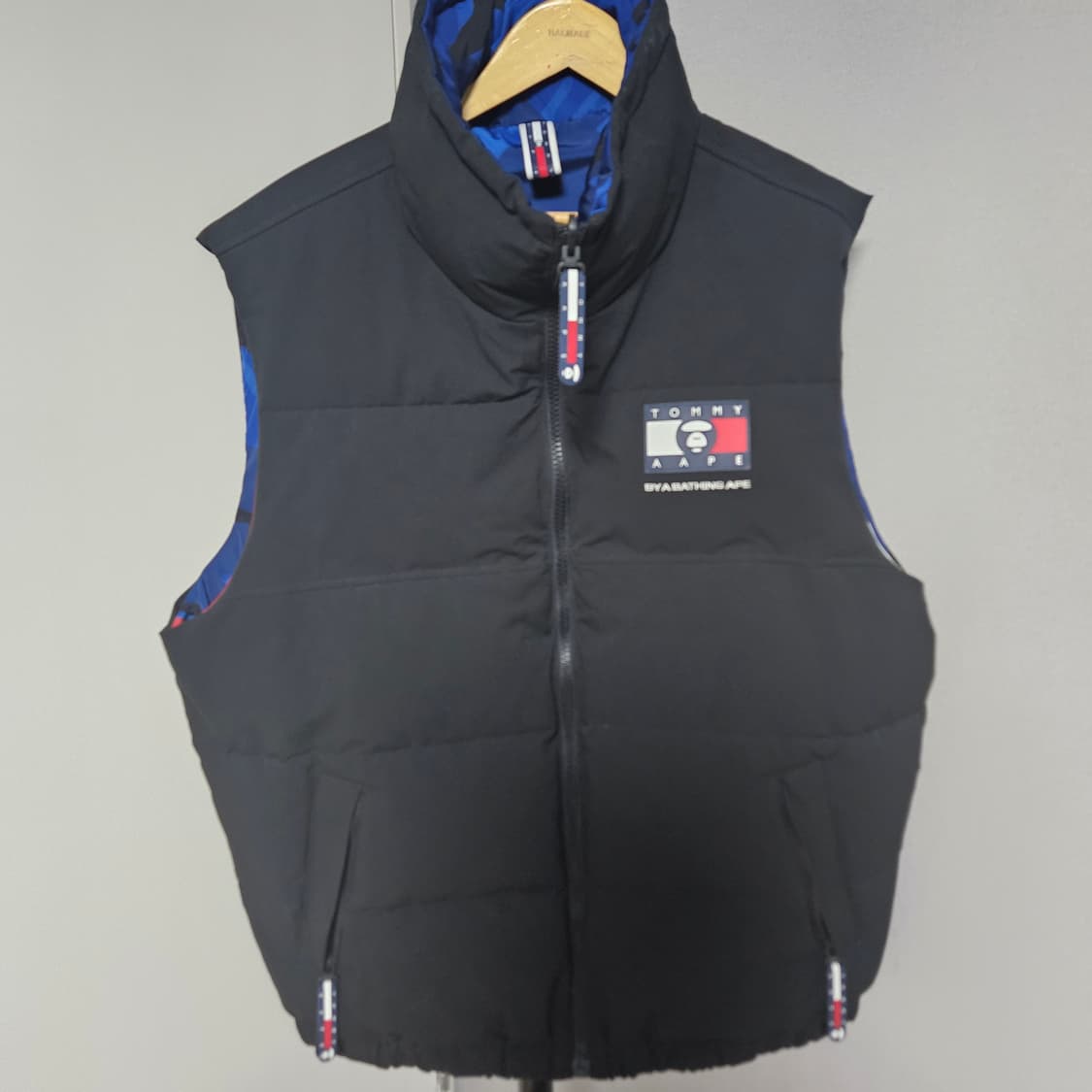 AAPE x 타미 에이프 콜라보 리버서블 패딩베스트 상품이미지5