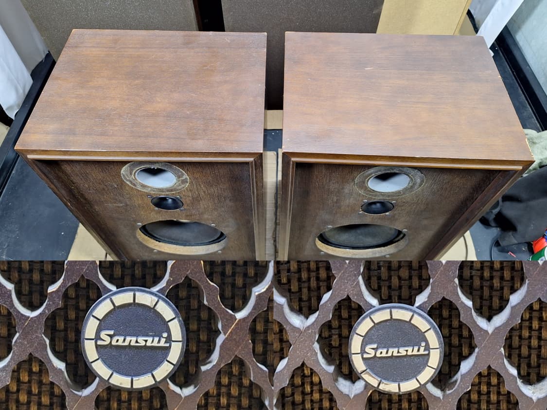SANSUI 산수이 SP-50 궤짝 빈티지 스피커 인테리어 카페 가게 상품이미지4