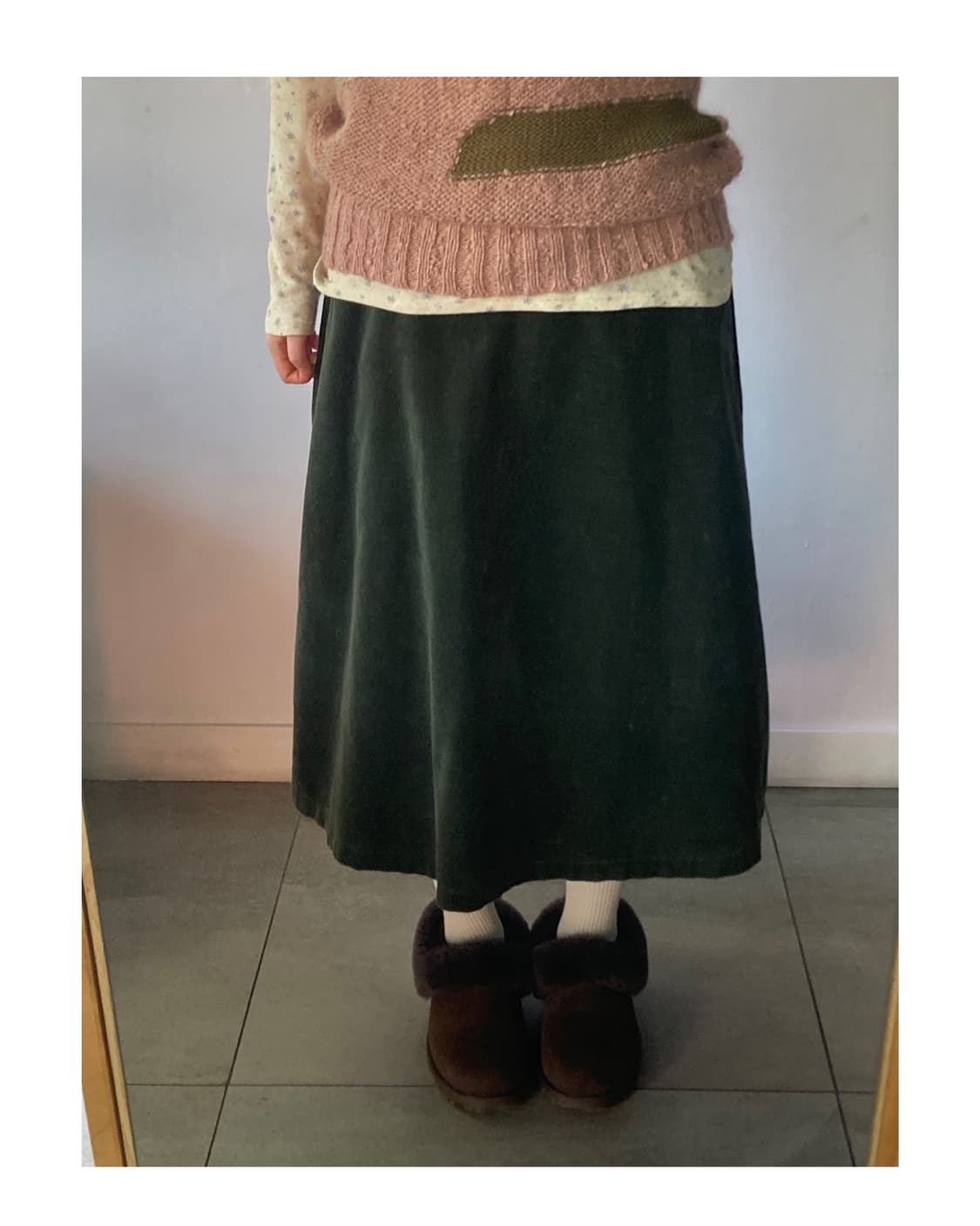 일본빈티지) 코듀로이 카키스커트 상품이미지2