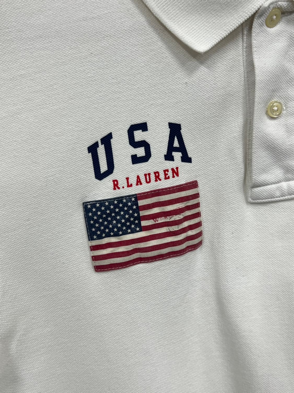 폴로 랄프로렌 빈티지 미국 성조기 USA 빅포니 반팔 티셔츠 상품이미지2