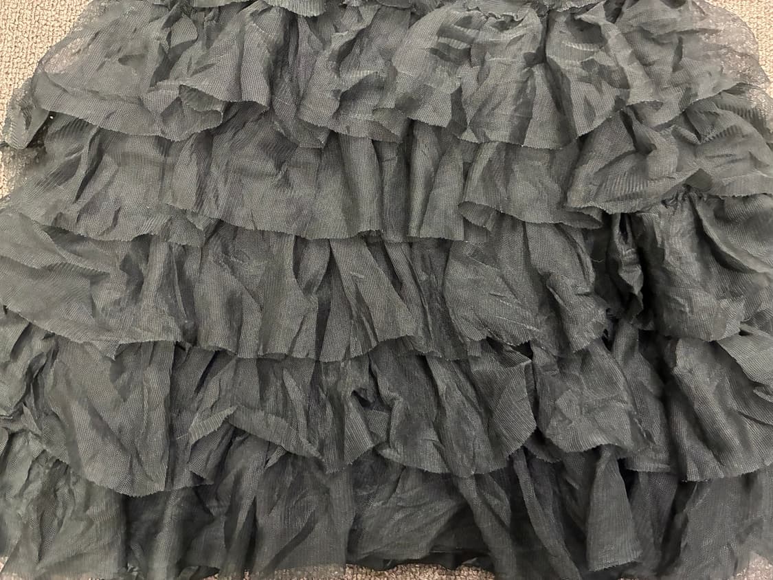 M)Japanese vintage 여성 프릴 캉캉 미니 스커트 상품이미지3