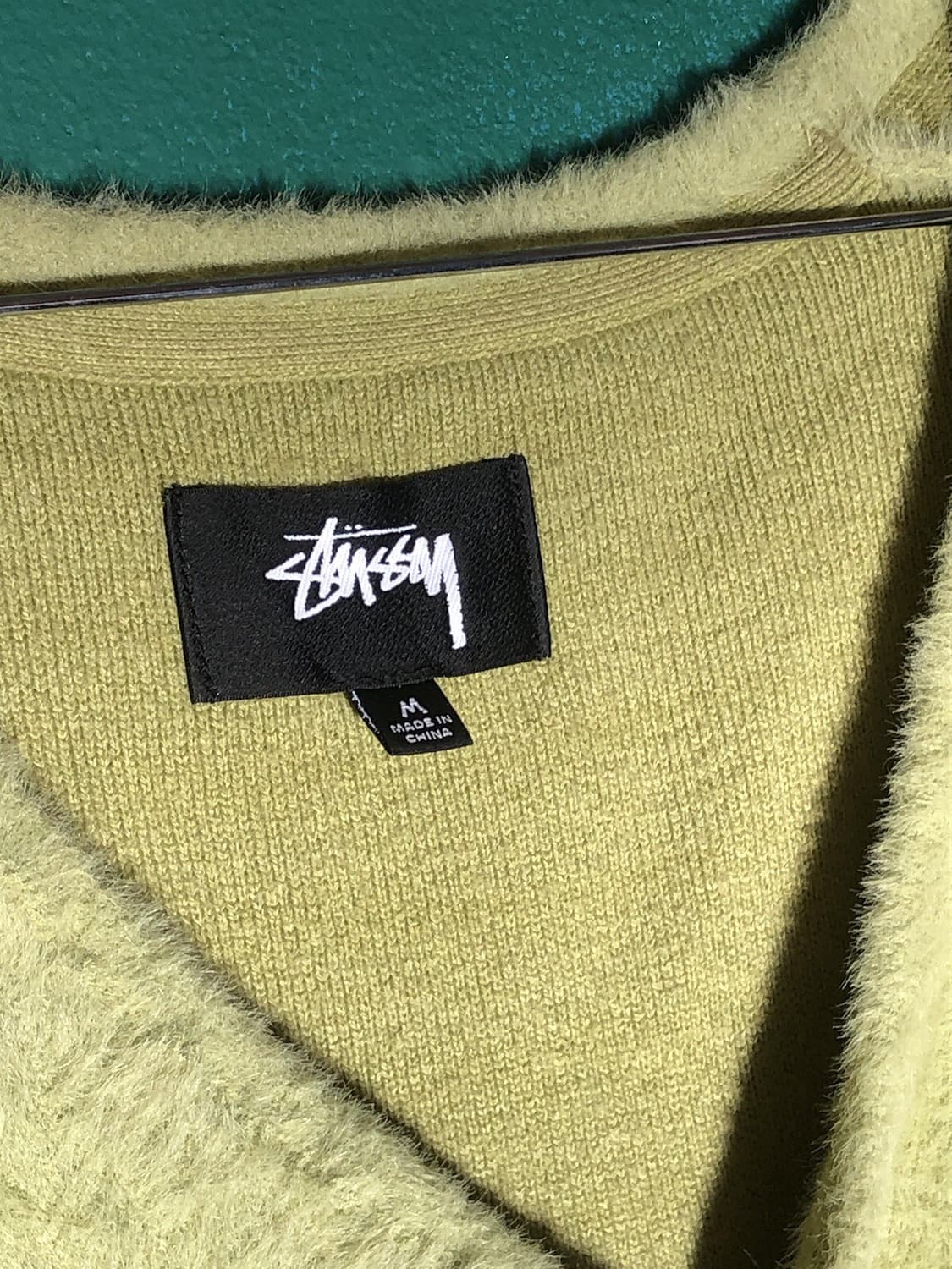 스투시 쉐게 가디건 라임 그린 상품이미지2