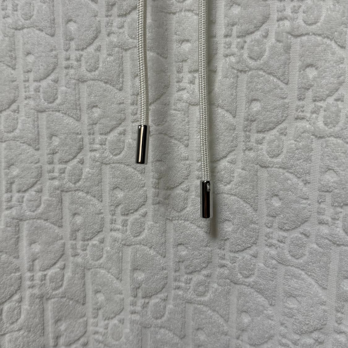 [S급/L] 디올 오블리크 코튼 테리 후드티 화이트 상품이미지6