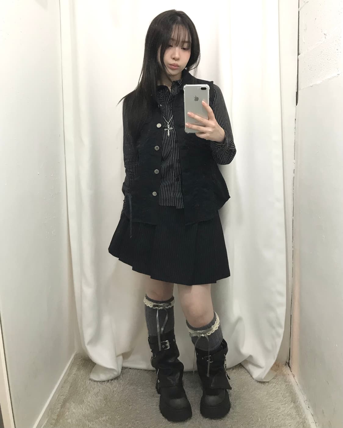 블랙 스트라이프 코디 세트 🖤 상품이미지1
