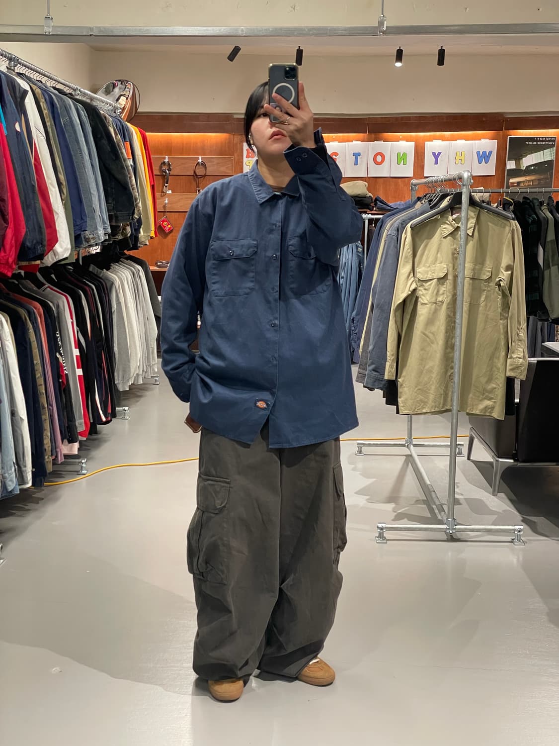 디키즈 워크 셔츠(블루)   상품이미지6