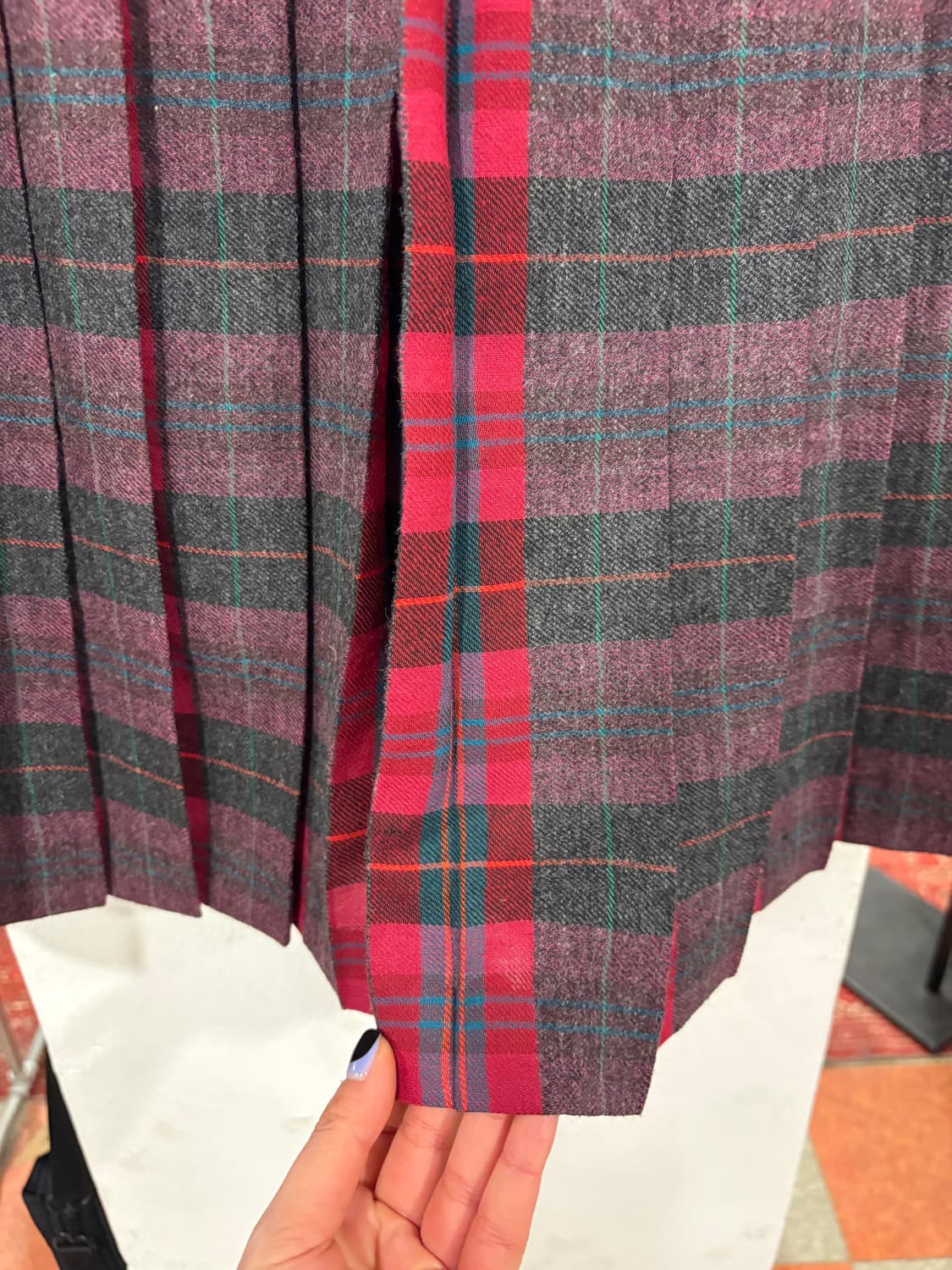 체크 치마 상품이미지2