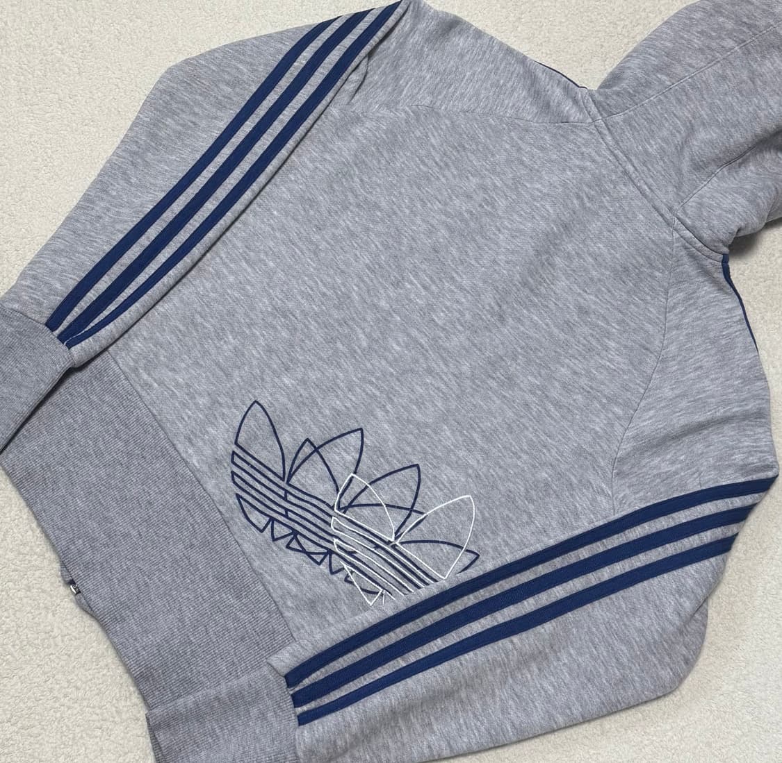 아디다스 그레이 블루 후드집업 상품이미지7