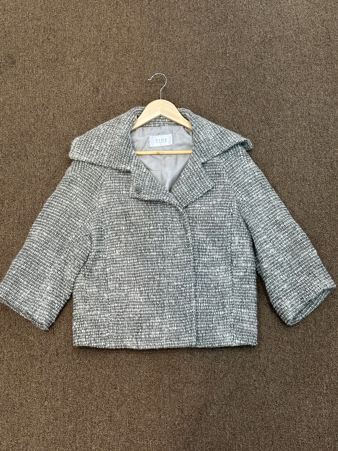 한섬 타임 오버핏 모직 트위드 자켓 상품이미지1