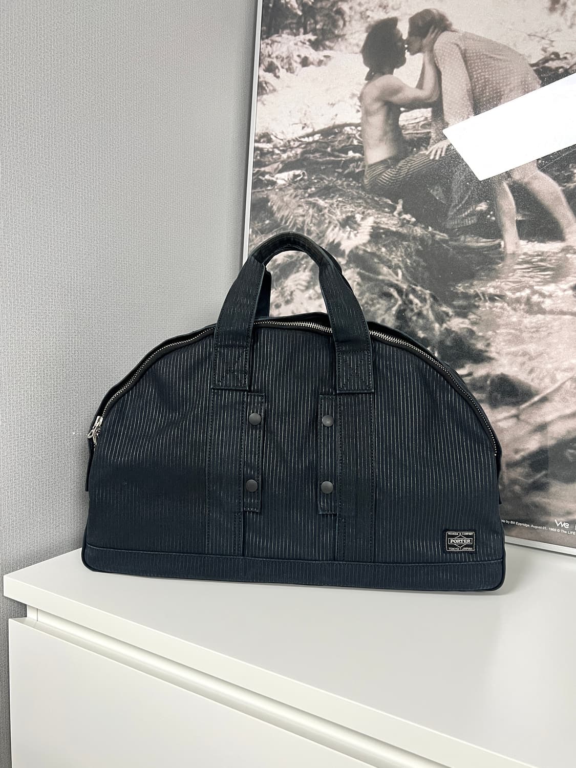 PORTER-TOTE BAG XL (Washed Stripe Black) 상품이미지1