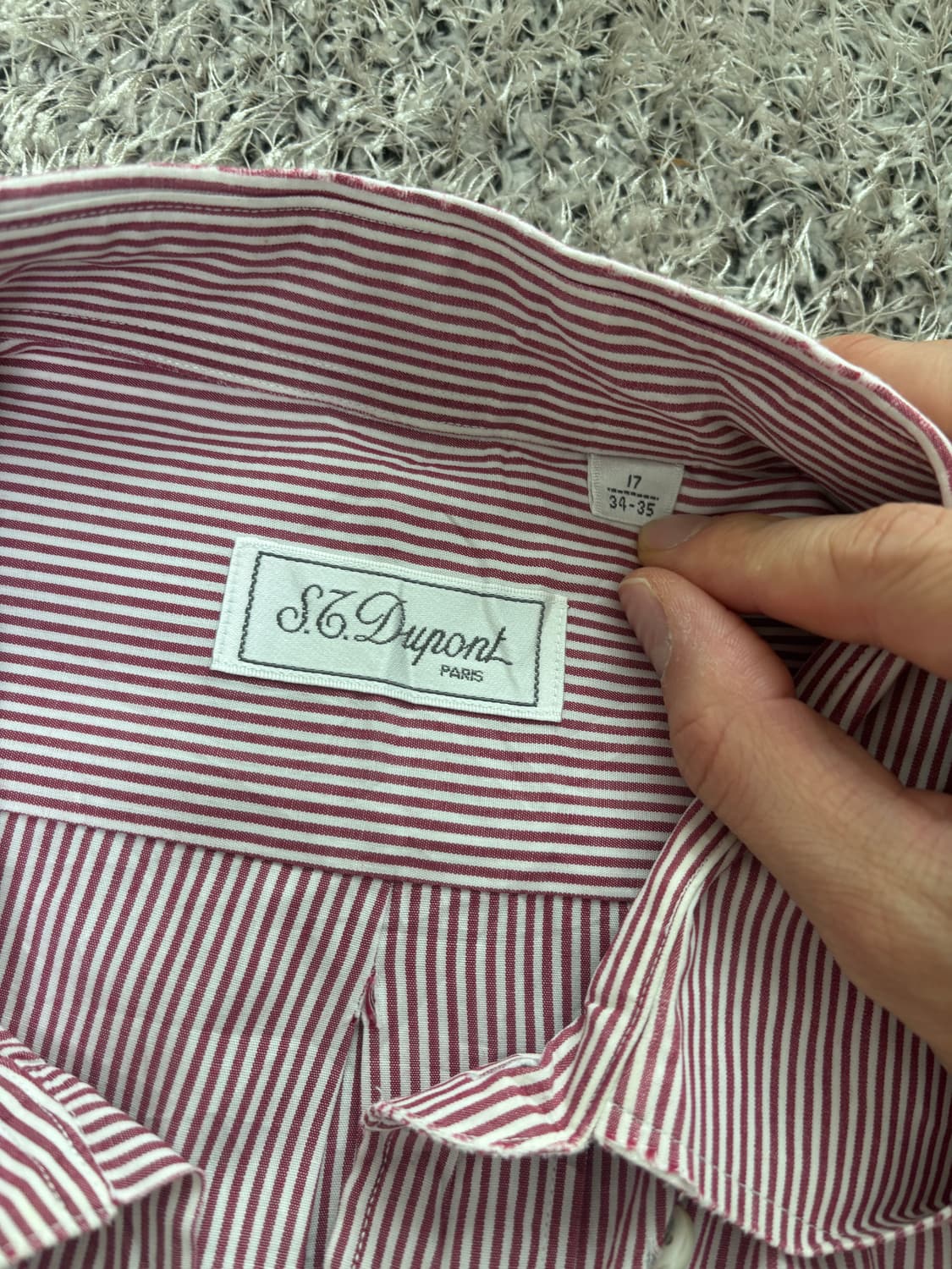 일본판 듀퐁 스트라이프 셔츠 105-110 상품이미지4