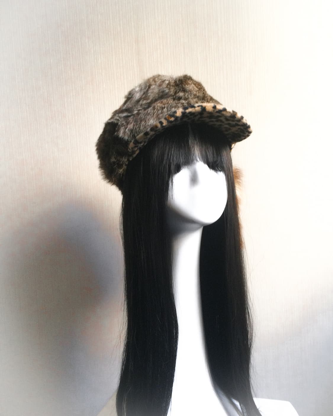 Real fur mixed leopard layered cap 상품이미지7