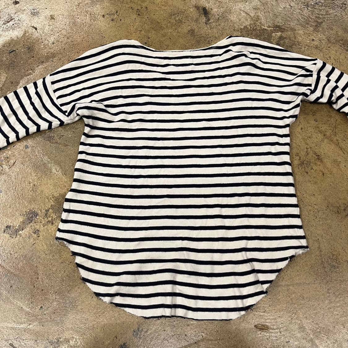 폴로 데님앤서플라이 스트라이프 흰검 화이트 블랙 긴팔 티셔츠 상품이미지4