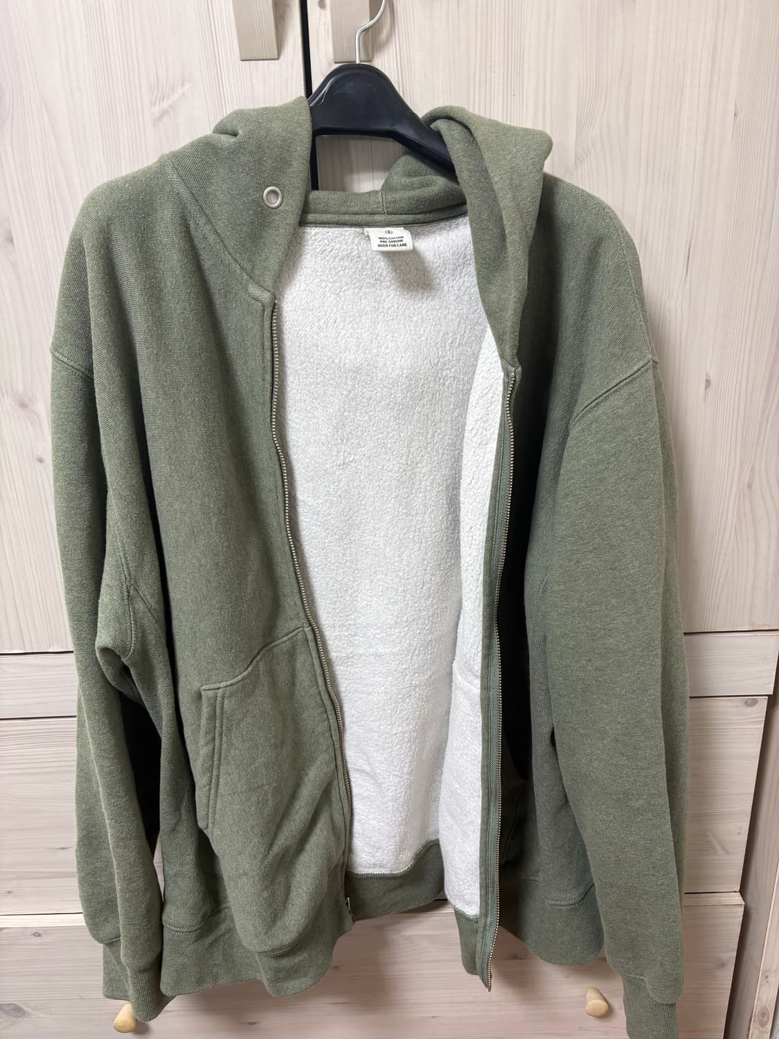 카키스 풀집 포켓 후드집업 상품이미지2