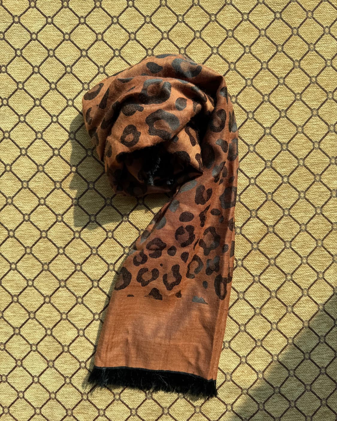 오렌지 레오파드 머플러 상품이미지1