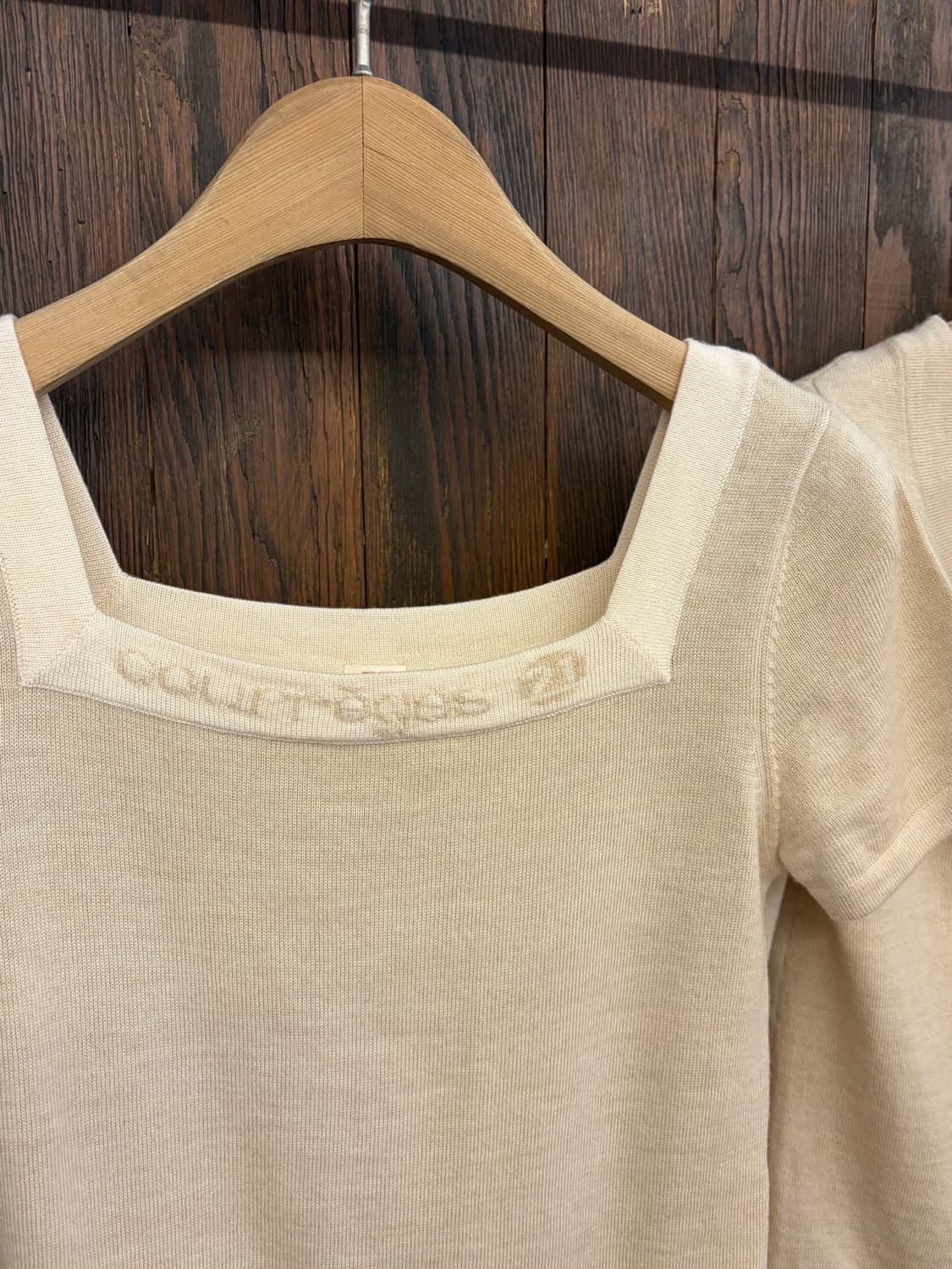 꾸레쥬 정품 베이지 니트&가디건 앙상블 상품이미지5