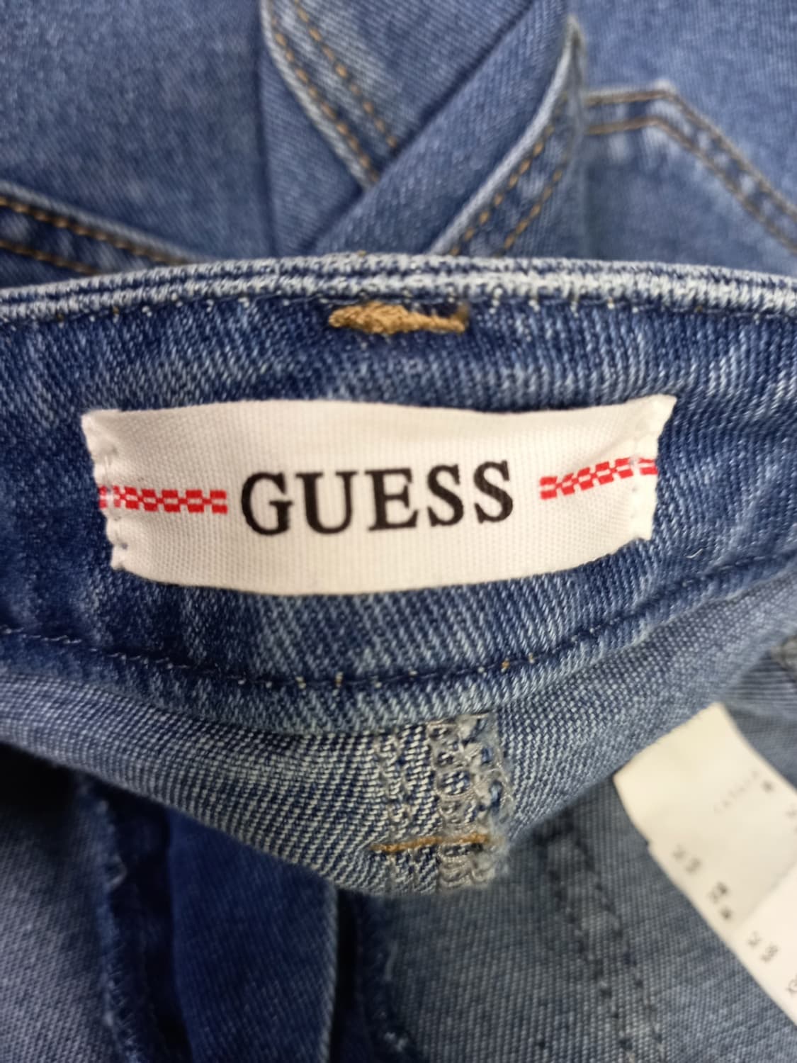 게스 생지 중청 데님 롱 스커트 44 상품이미지7