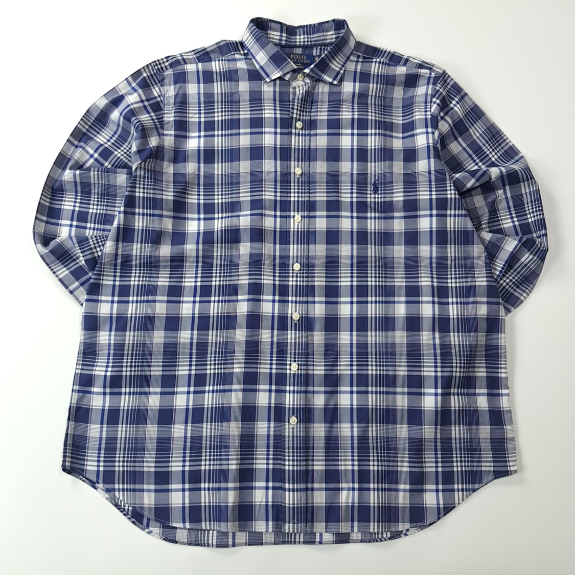 CK261 XL 폴로 퍼포먼스 타탄체크 블루 셔츠 남방 상품이미지1