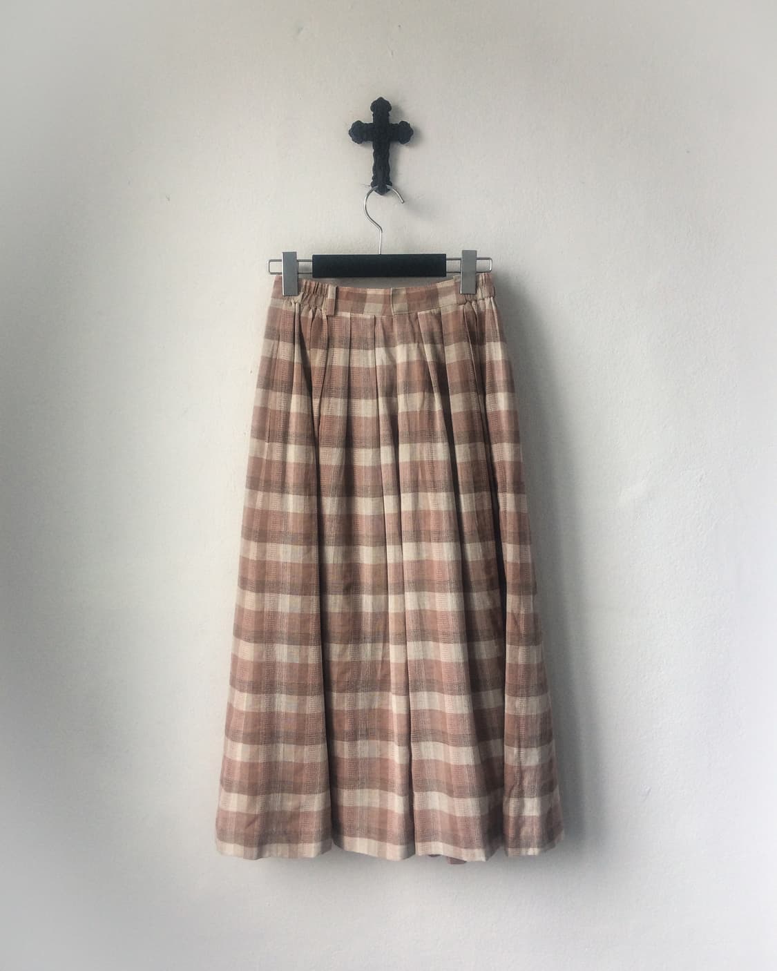Check pattern long skirt 상품이미지2