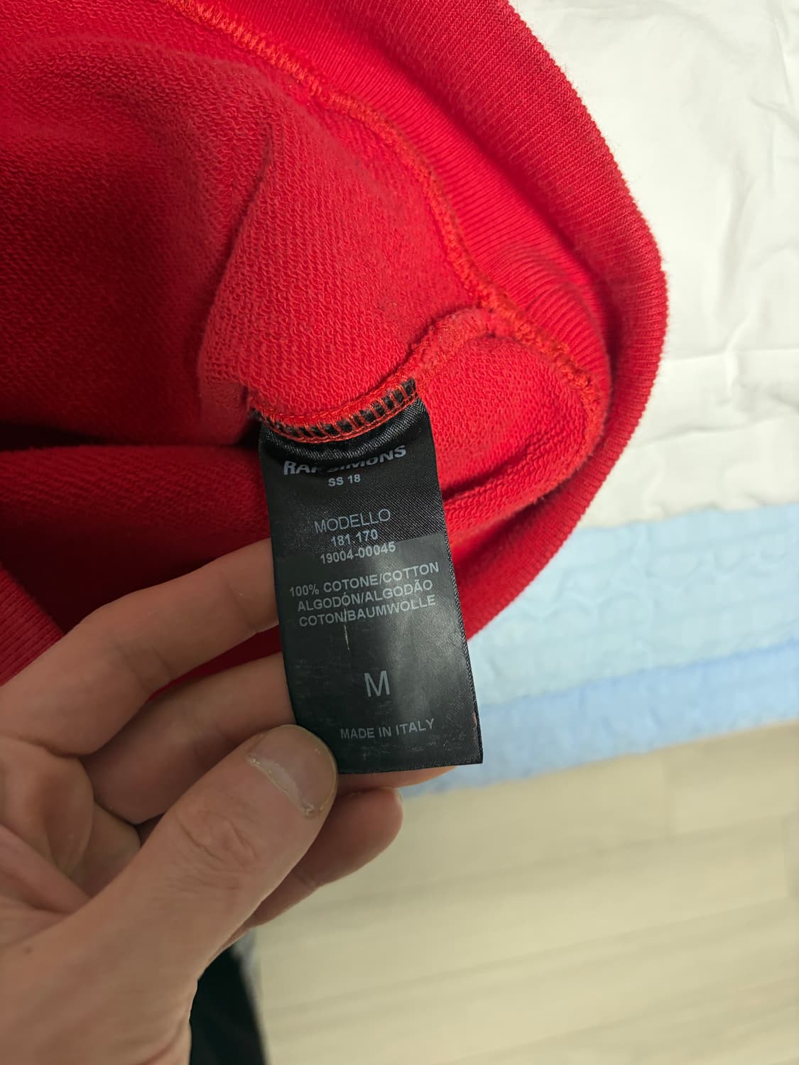 라프시몬스 차이나타운 컷 아웃 후드 size m 상품이미지5