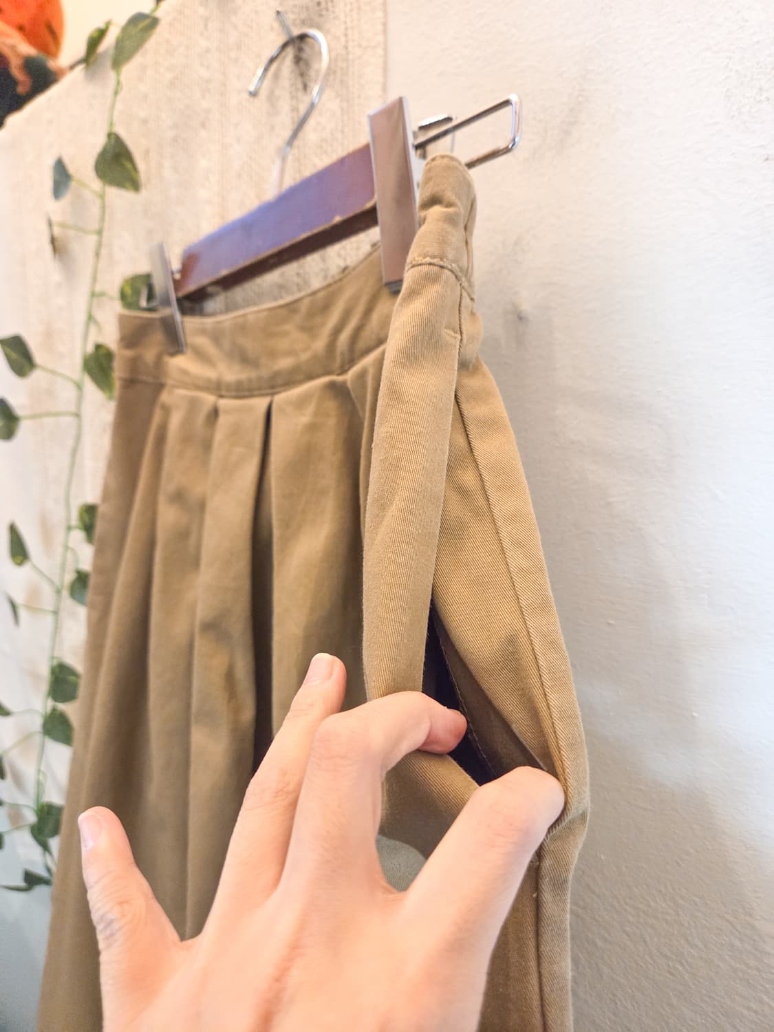 베이지 데일리 롱스커트 상품이미지3