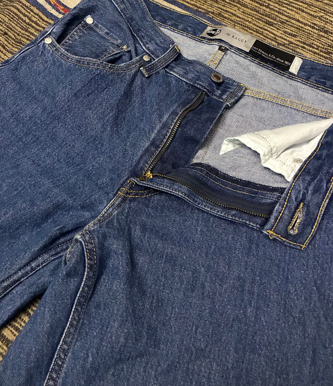 (30)Levis 리바이스 94 배기 실버탭 데님 청바지 중청  상품이미지3