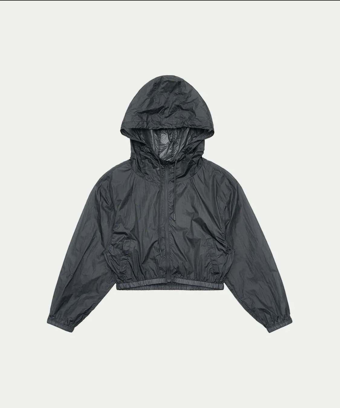 REVERSIBLE SHIRRING CROP HOODED JUMPER_N 상품이미지1