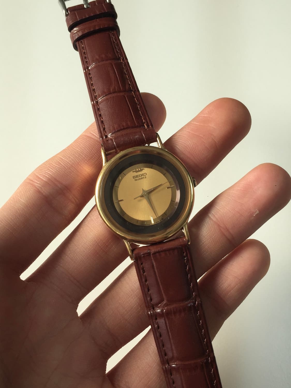90s seiko gold-black combi quartz 상품이미지1