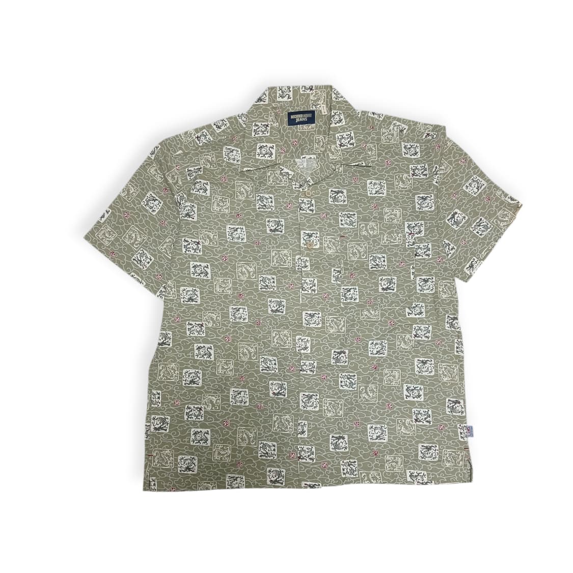 미치코 런던  오리엔탈 패턴 반팔셔츠 상품이미지1