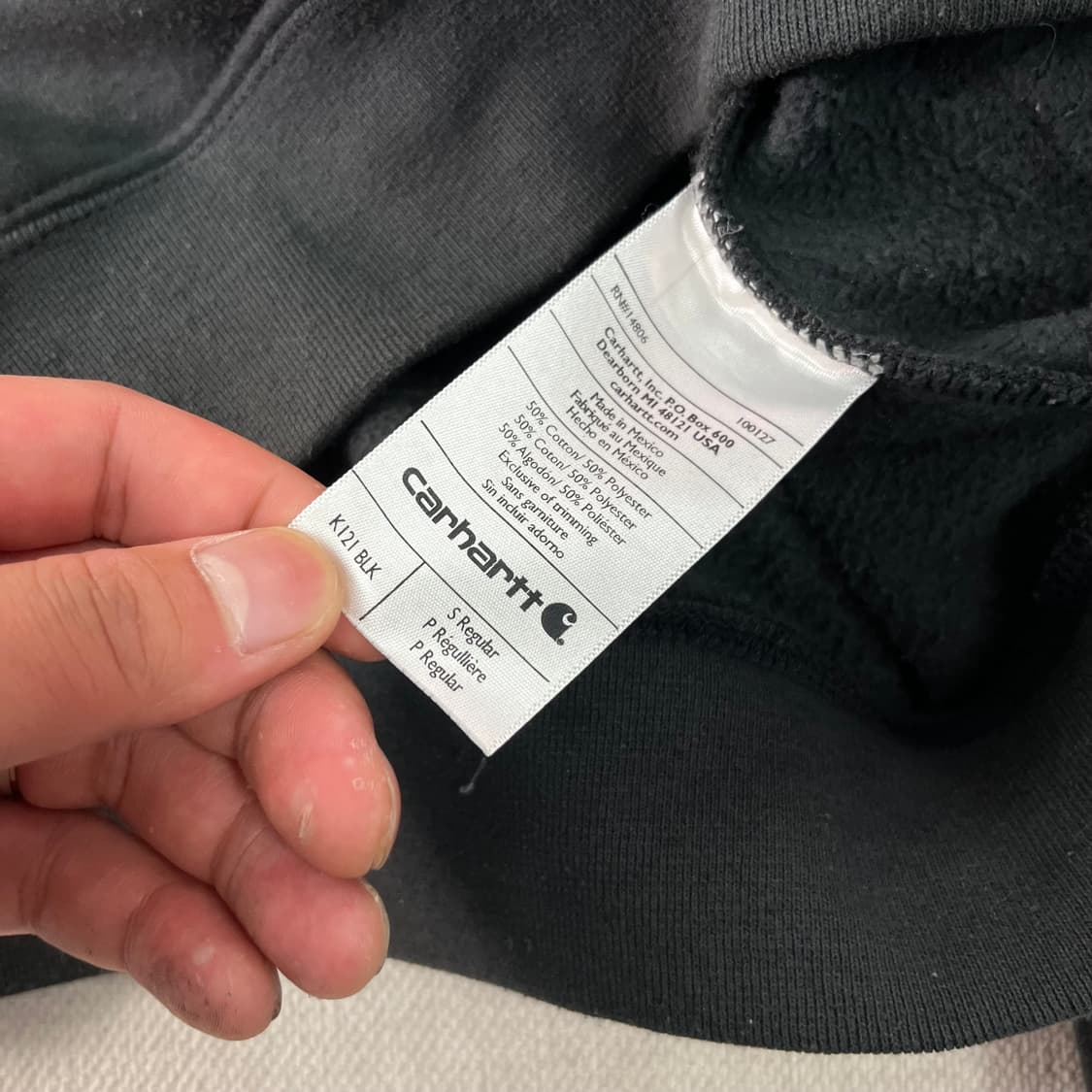 100 칼하트 챠콜 후드티 상품이미지4