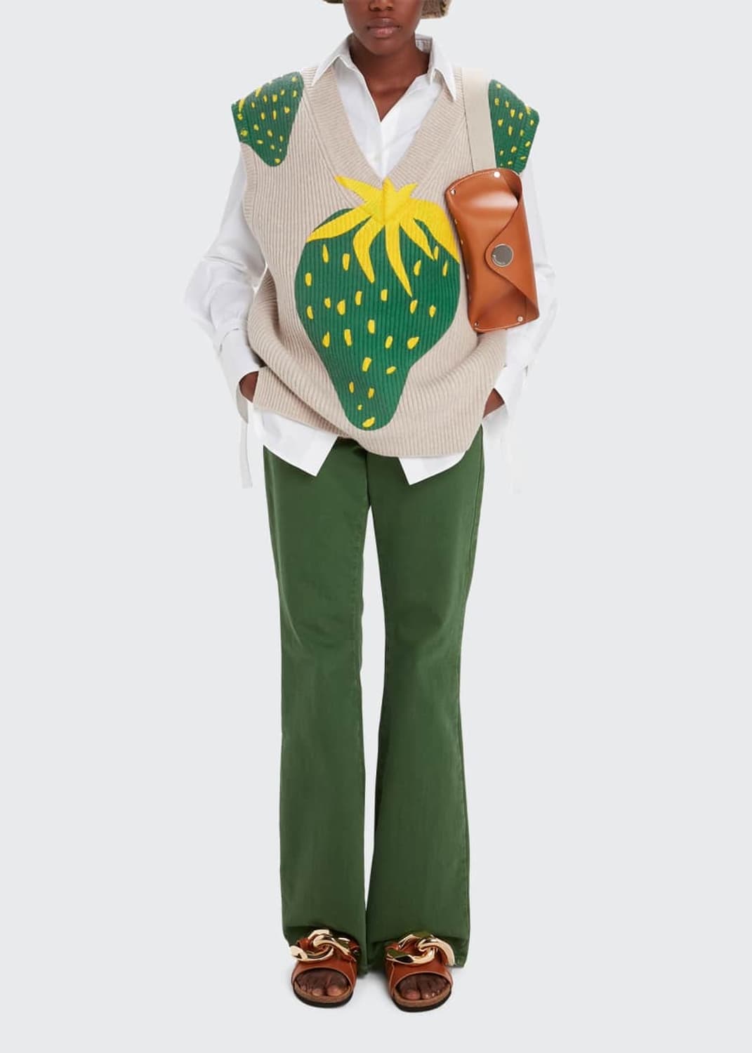 JW Anderson Strawberry Printed Wool Vest 상품이미지1